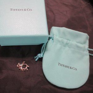 Tiffany & Co Retired Sterling Silver Save The Wild Elephant Charm With Tsavorite